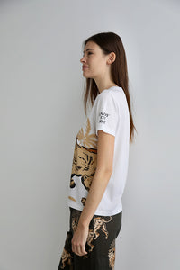 T-Shirt Lion Palms White