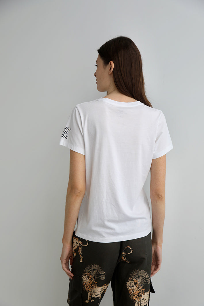 T-Shirt Lion Palms White