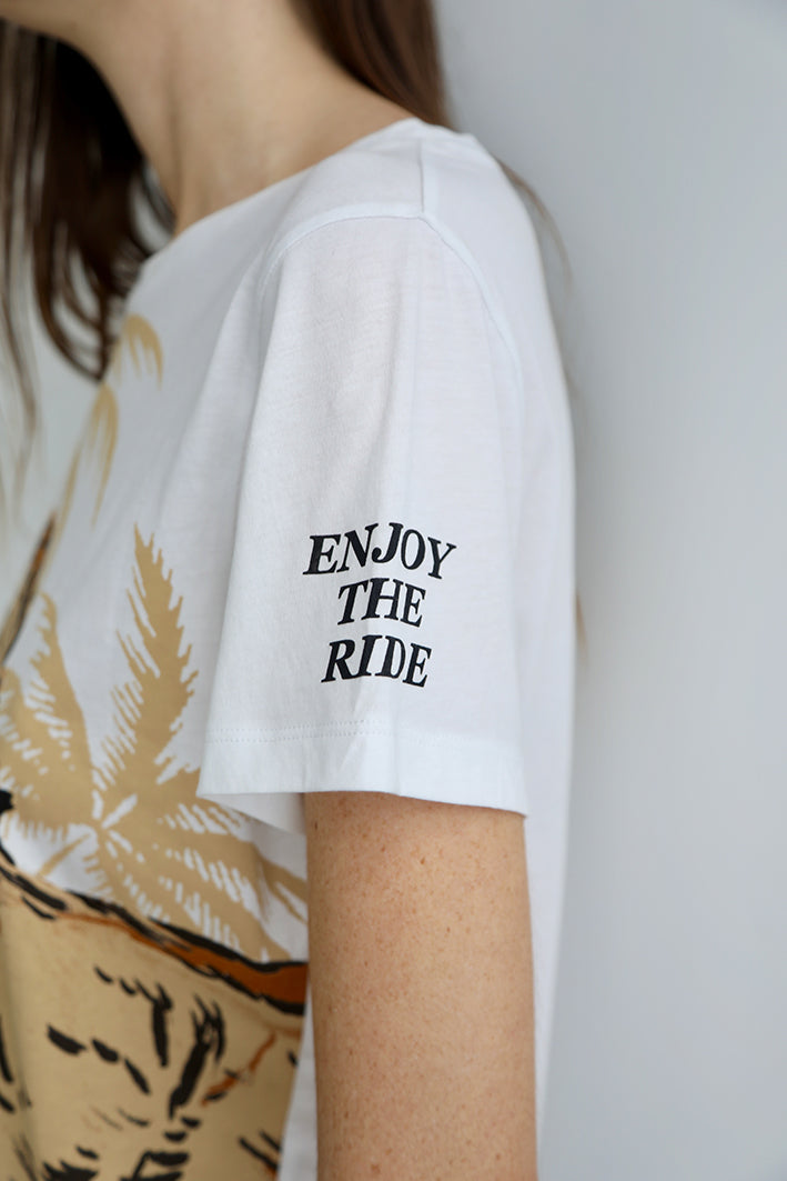 T-Shirt Lion Palms White