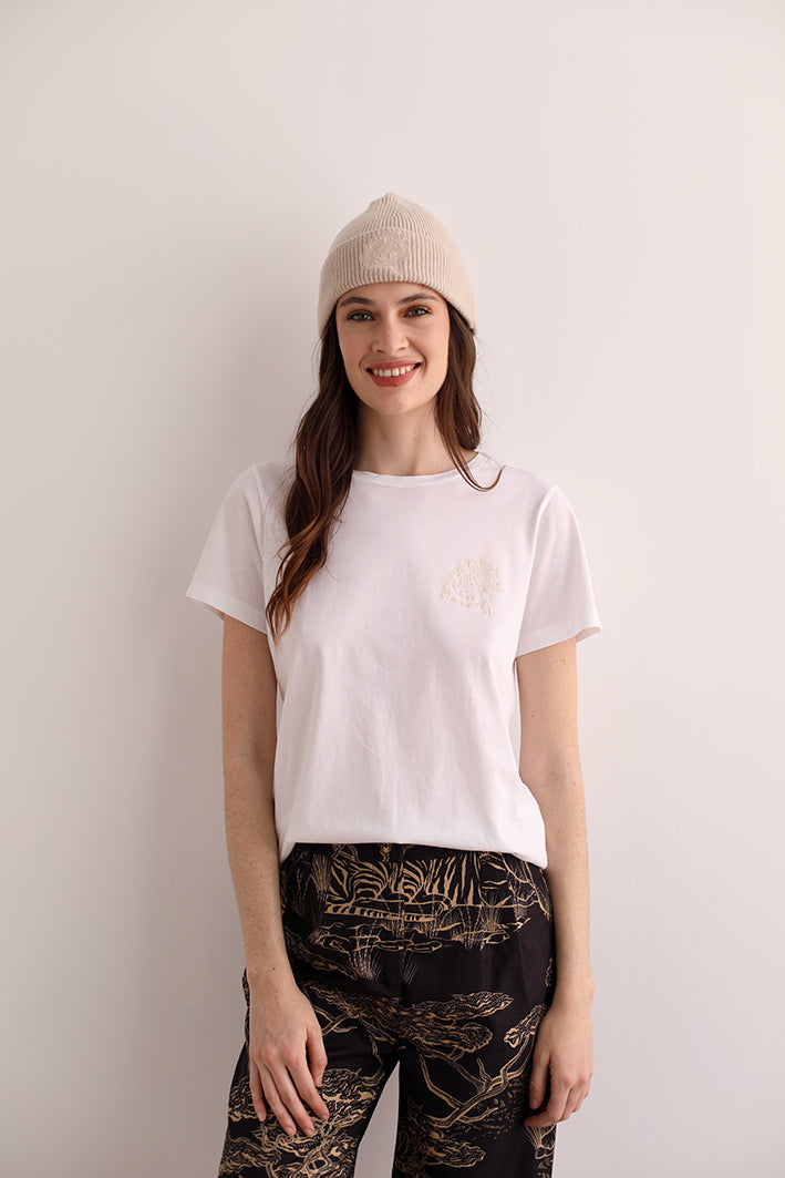 T-Shirt Cheetah White
