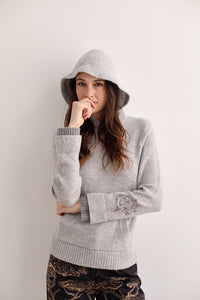 Hoodie Cheetah Grey