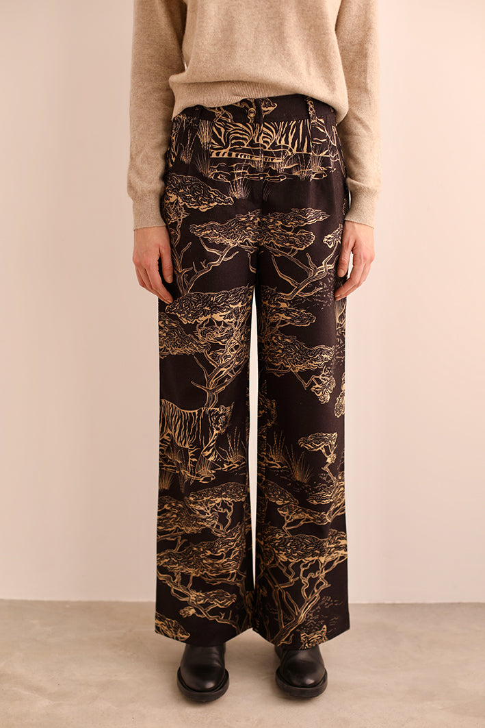 Wool Pant Safari Black