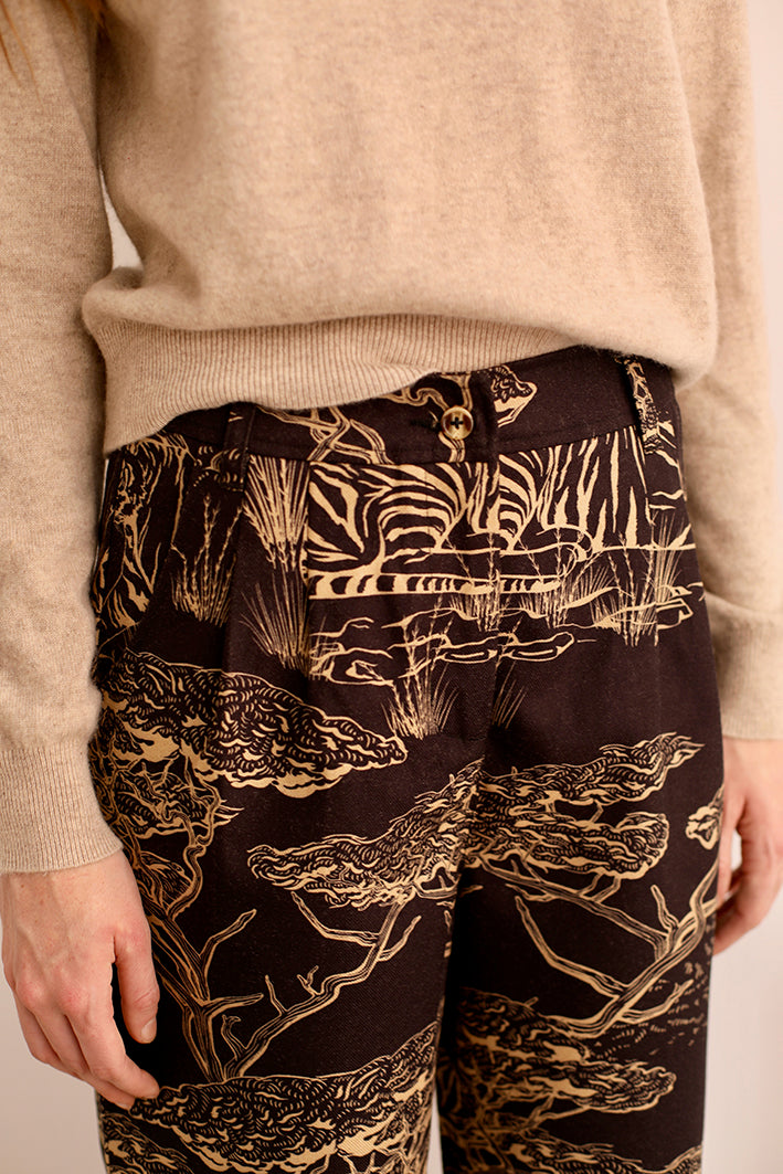 Wool Pant Safari Black