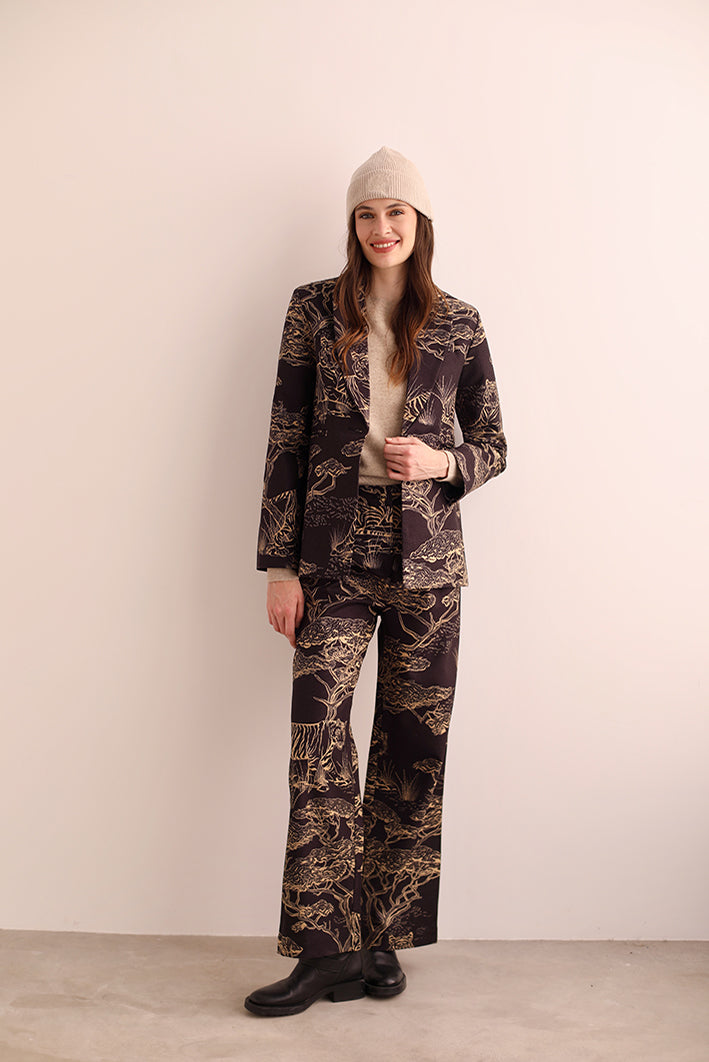 Wool Blazer Safari Black