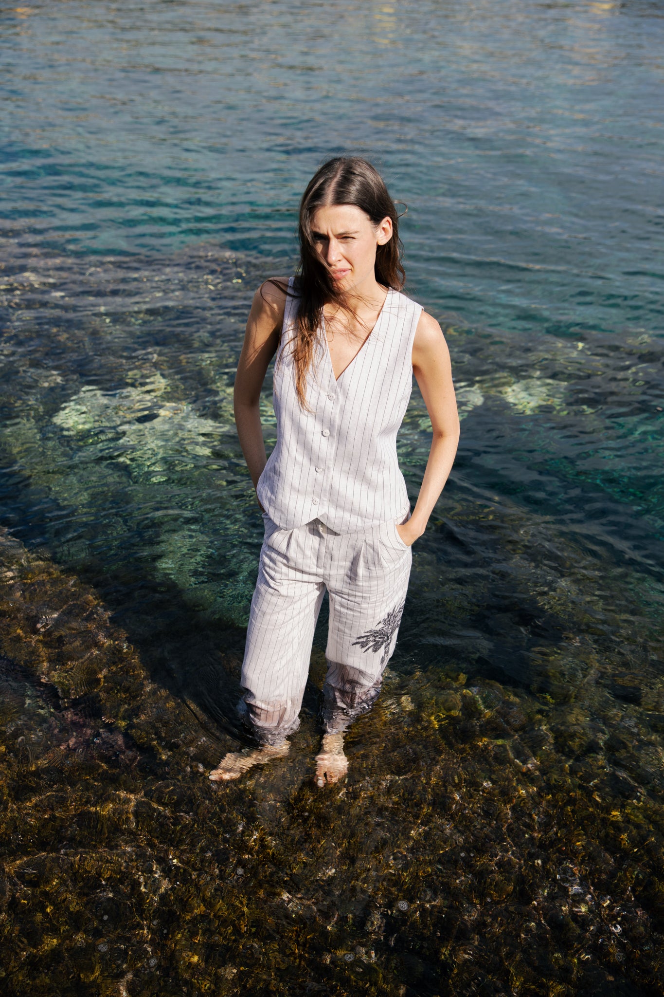 Linen Vest Les Tropiques