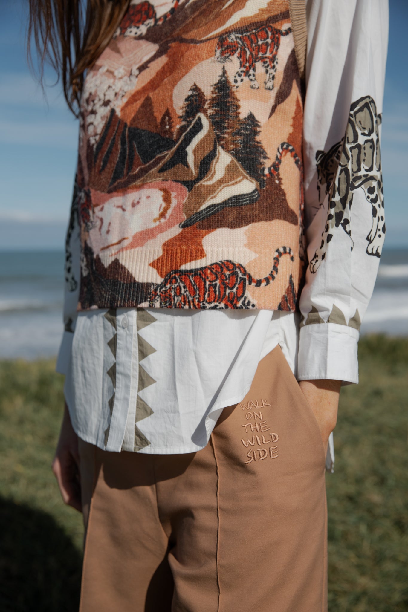Pant Wild Side Landscape Camel