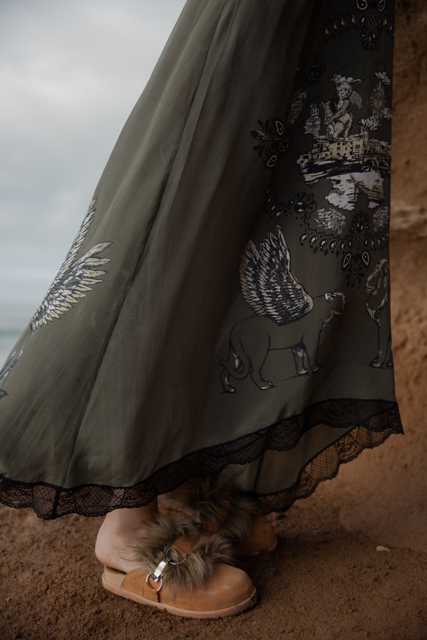 Silk Dress Italian Coast Green