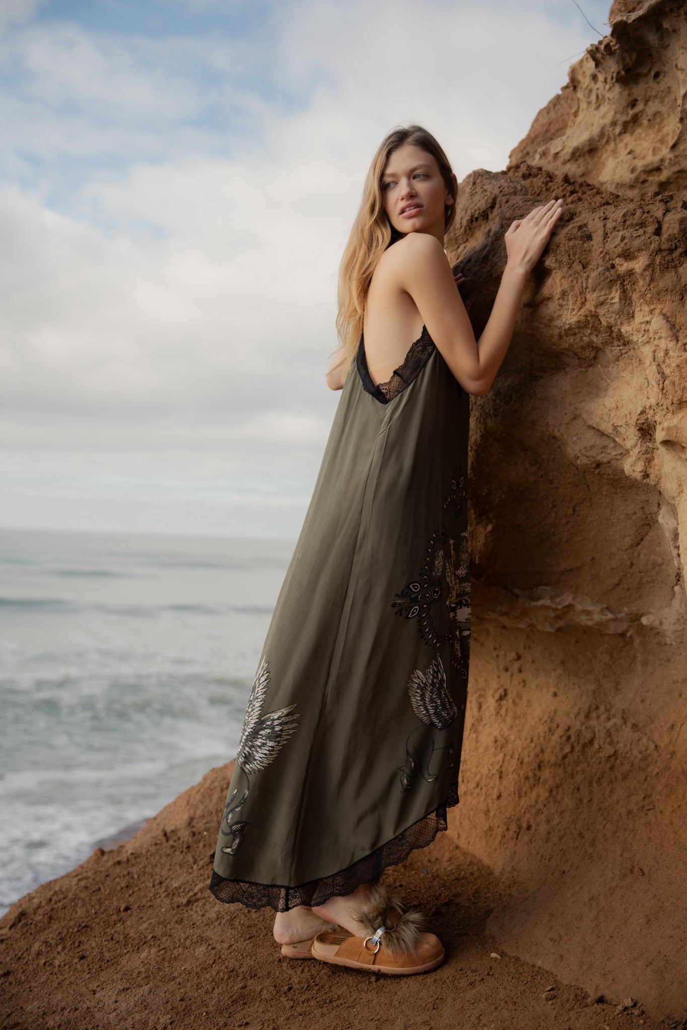 Silk Dress Italian Coast Green