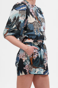 Balloon Shirt Snow Leopard Blue