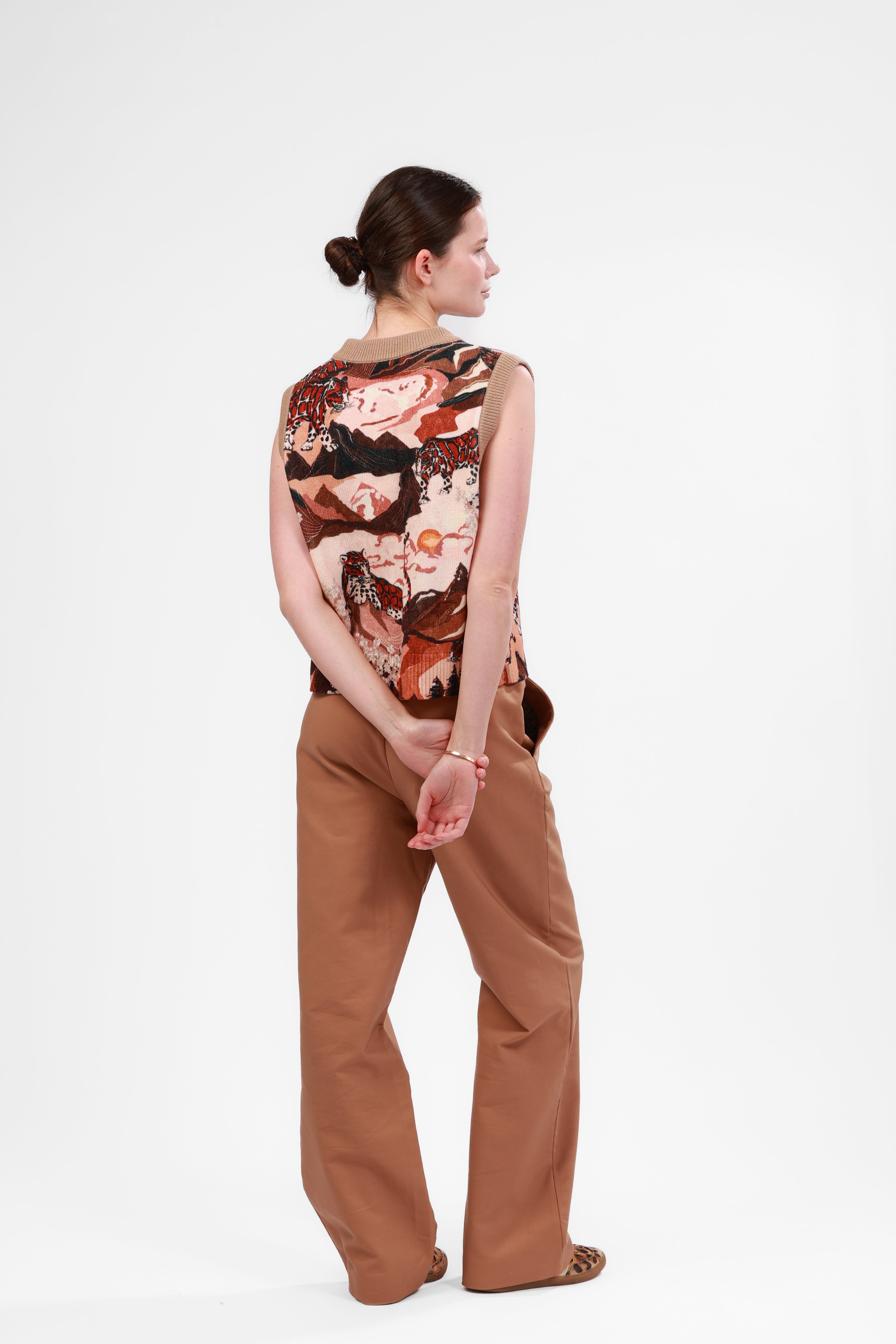 Vest Snow Leopard Brown