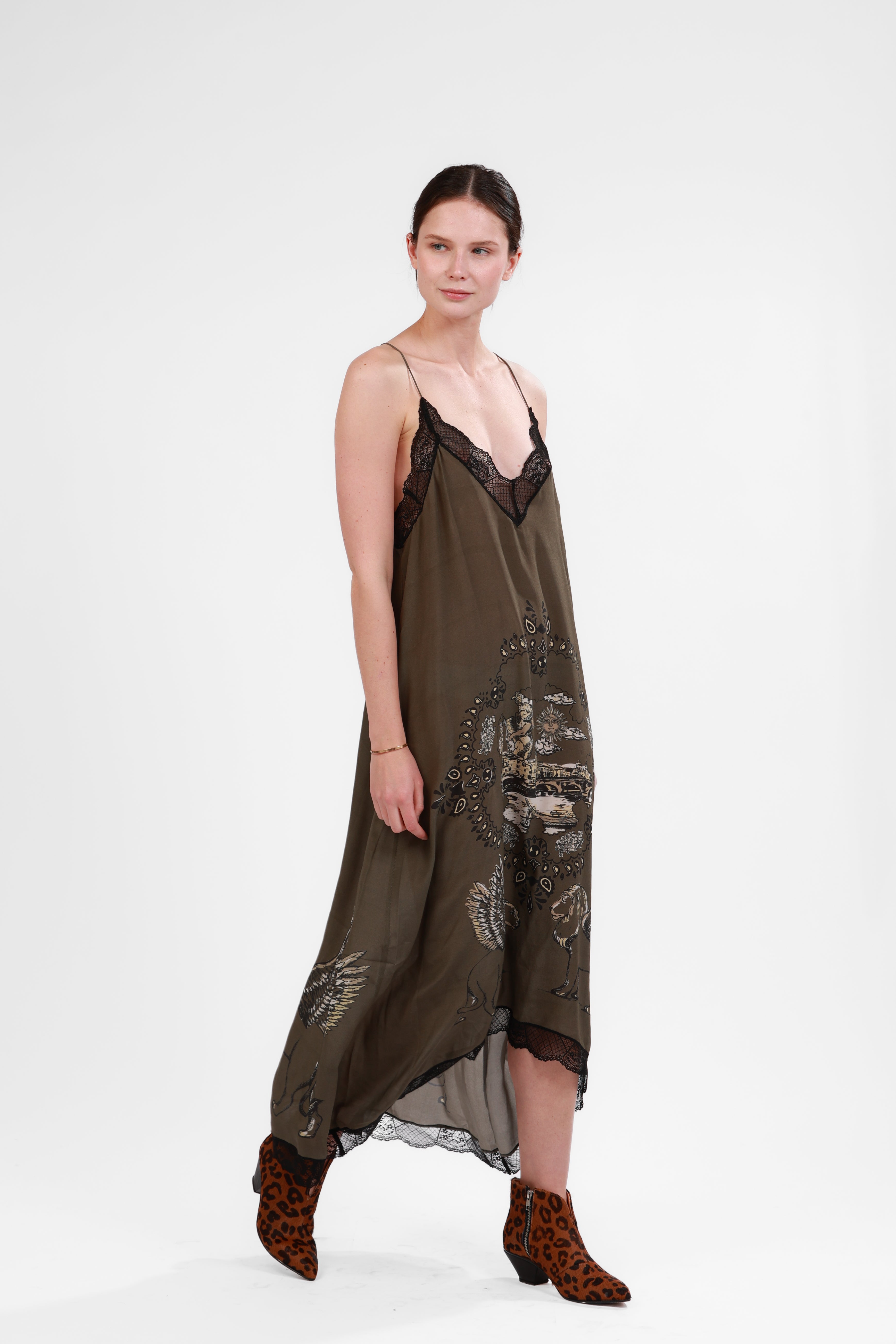 Silk Dress Italian Coast Green