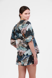 Short Snow Leopard Blue