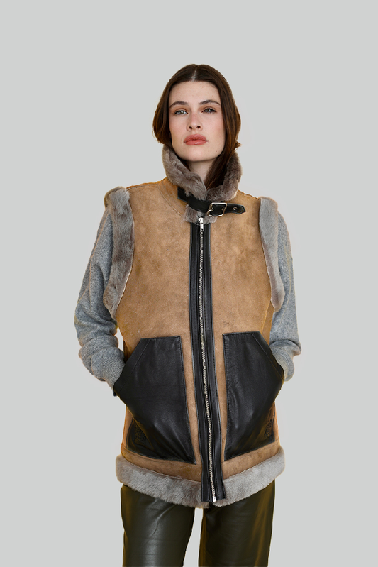 Brown Leather Vest