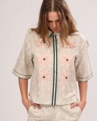 Short Sleeve Shirt Skin Flower