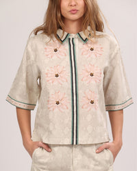 Short Sleeve Shirt Skin Flower