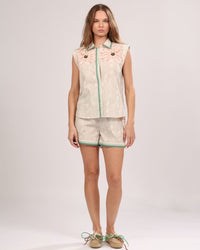Poplin Shirt Skin Flower