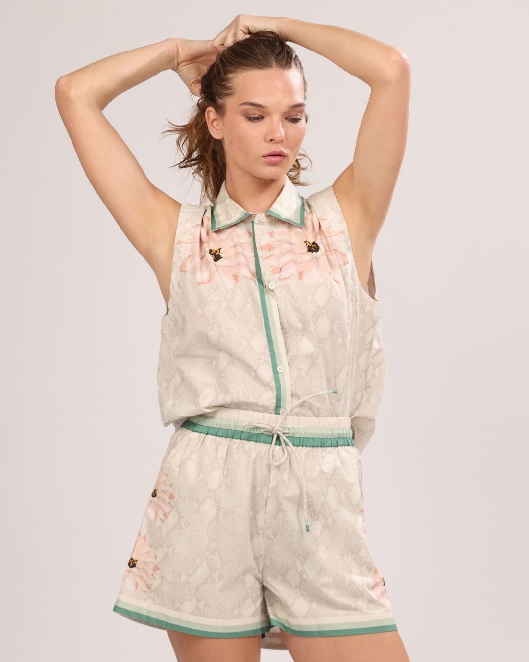 Poplin Shirt Skin Flower