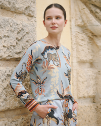 Sweater Cashmere Bali Tiger Light Blue