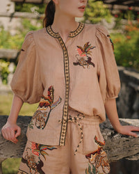 Balloon Shirt Bali Tiger Rose