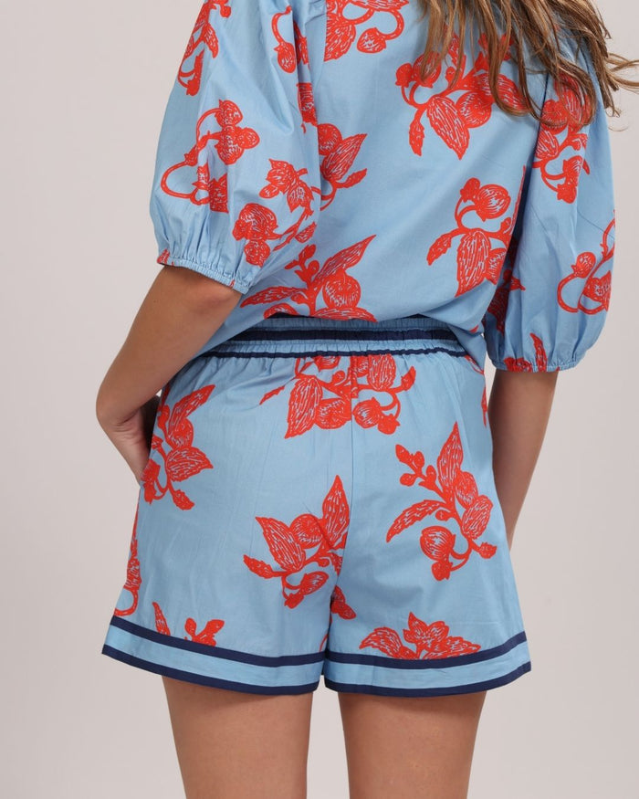 Poplin Short Fragola Light Blue