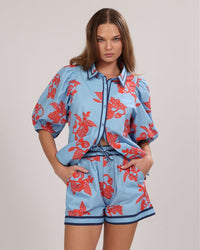 Poplin Short Fragola Light Blue