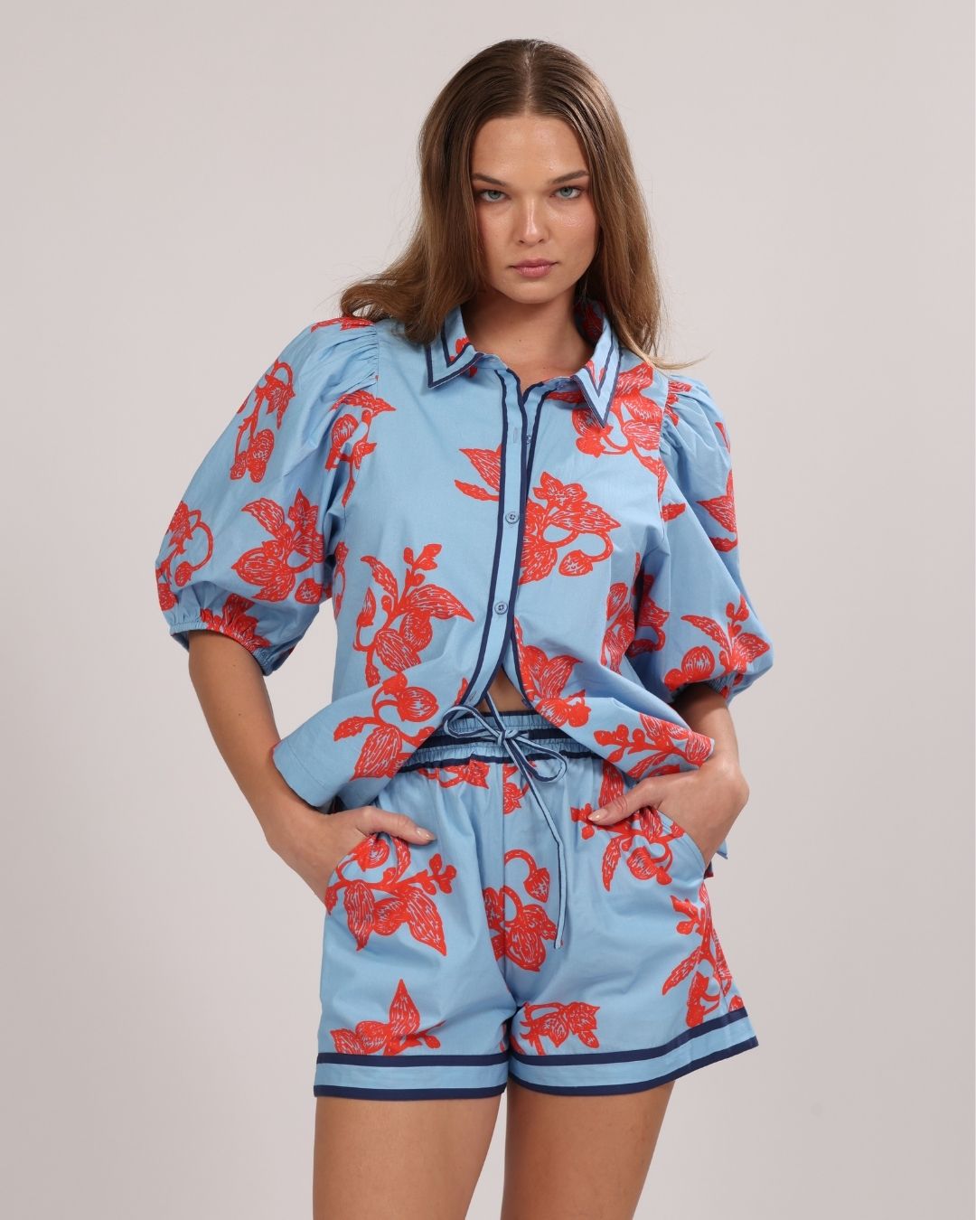 Poplin Shirt Fragola Light Blue