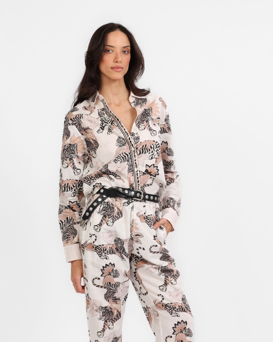 Shirt Lotus Tiger Ecru