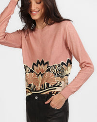 Sweater Cashmere Lotus Tiger Pink