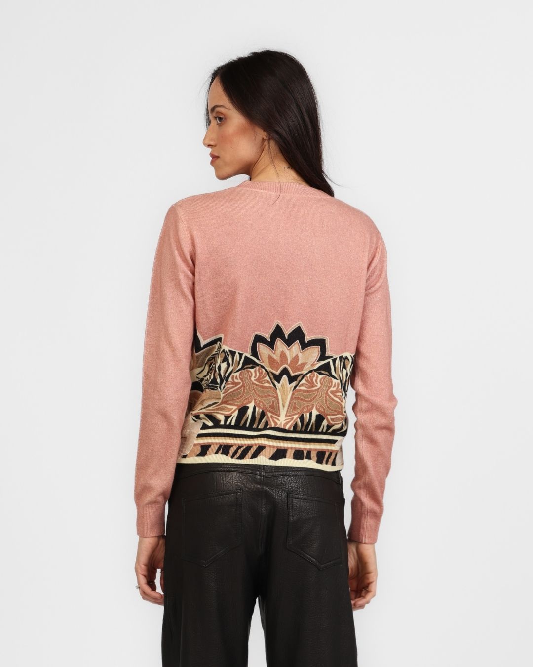 Sweater Cashmere Lotus Tiger Pink