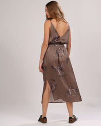 Silk Skirt Astrology Green