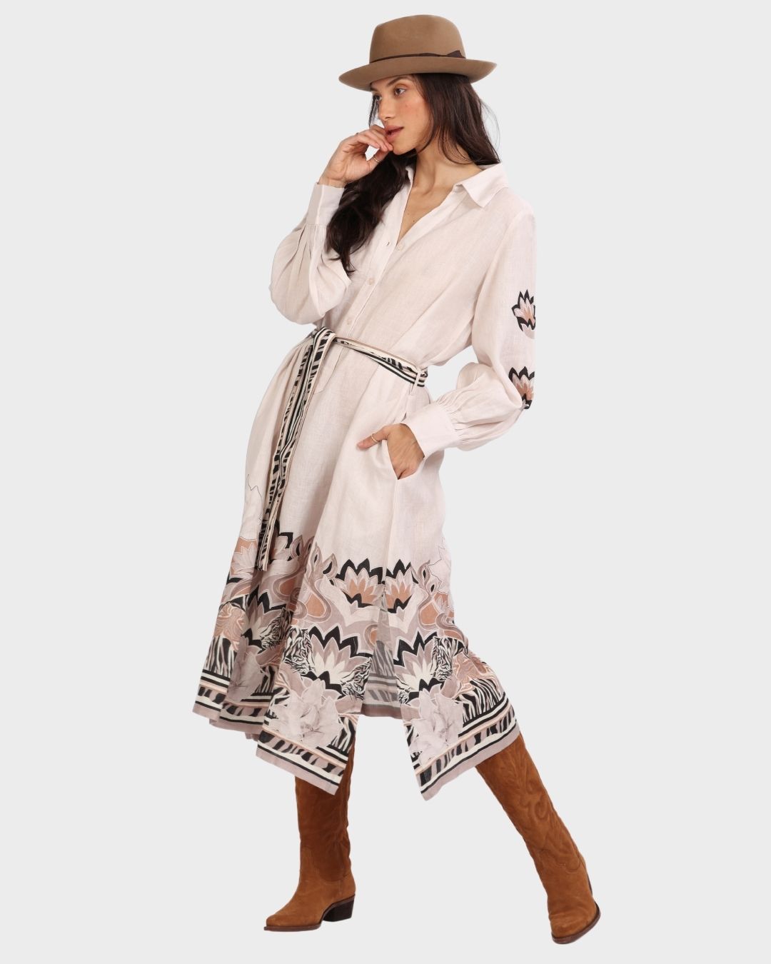 Tunic Lotus Tiger Ecru