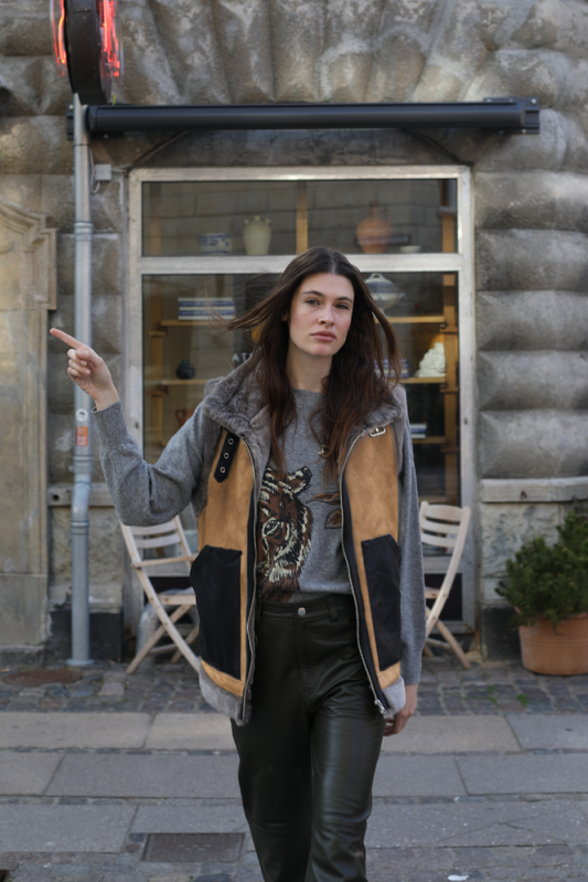 Brown Leather Vest