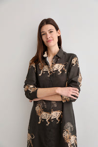 Tunic Lion Palms Grey