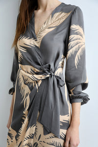 Long Dress Lion Palms Grey