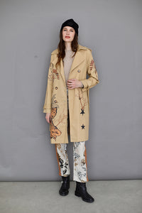 Trench Toile de Jouy Beige