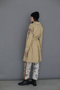 Trench Toile de Jouy Beige