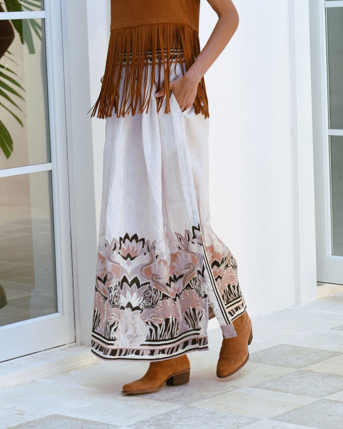 Skirt Lotus Tiger Ecru