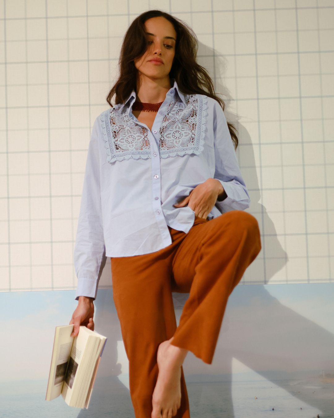 Shirt Lace Light Blue