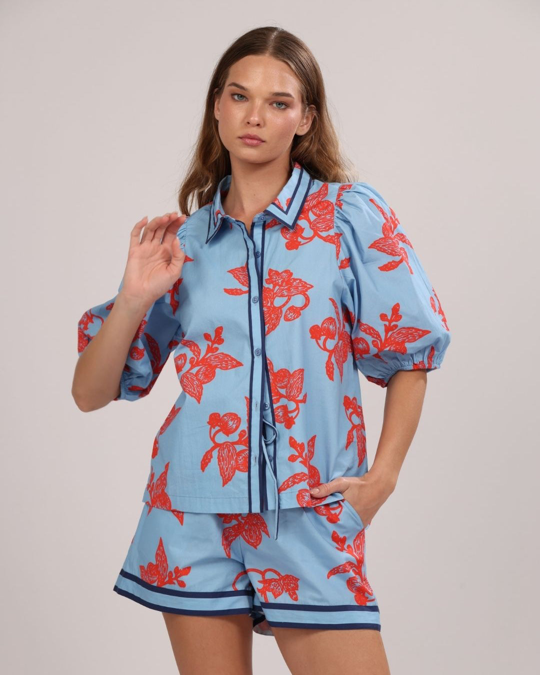 Poplin Shirt Fragola Light Blue