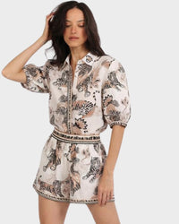 Balloon Shirt Lotus Tiger Ecru
