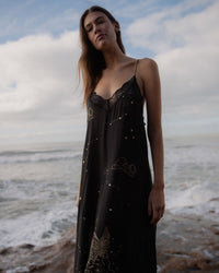 Silk Dress Astrology Black