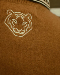 Sweater Cashmere Logo Brown