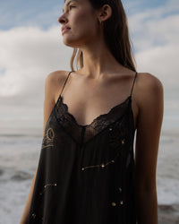 Silk Dress Astrology Black