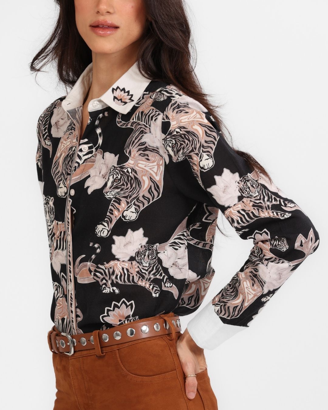 Shirt Lotus Tiger Black