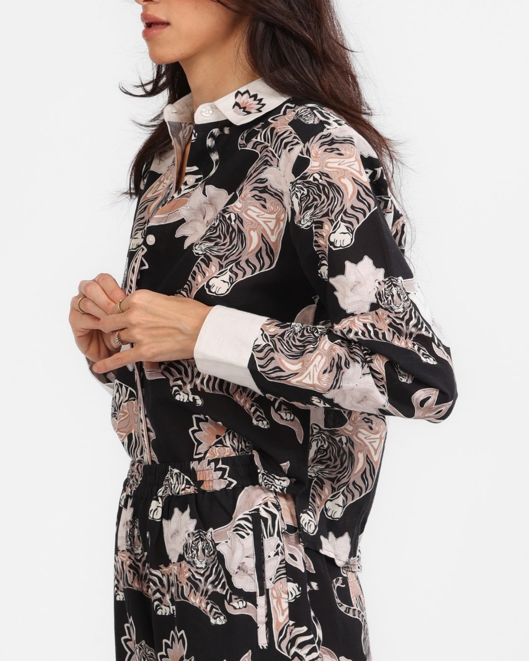 Shirt Lotus Tiger Black