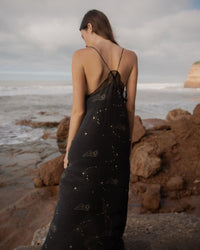 Silk Dress Astrology Black