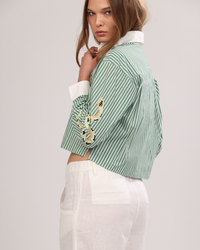 Poplin Shirt Snake Stripes