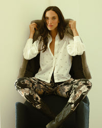 Poplin Shirt Studs White