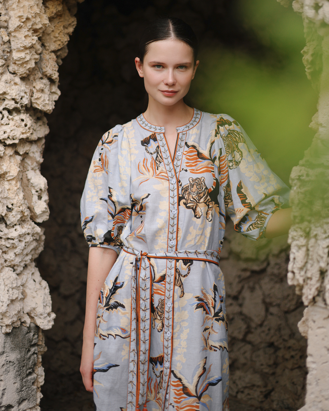 Tunic Bali Tiger Light Blue