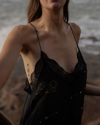 Silk Dress Astrology Black